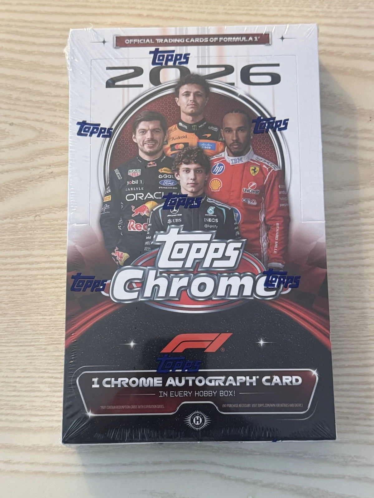 2026 TOPPS CHROME Formula 1 Hobby Box (1 Auto) F1 Racing Brand New