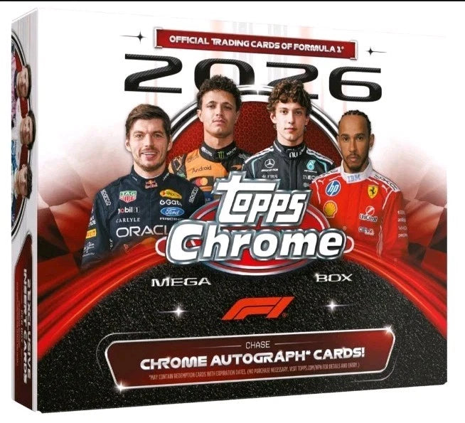 Topps 2026 Topps Chrome Formula 1 Mega Box 42 Cards Factory Sealed ...